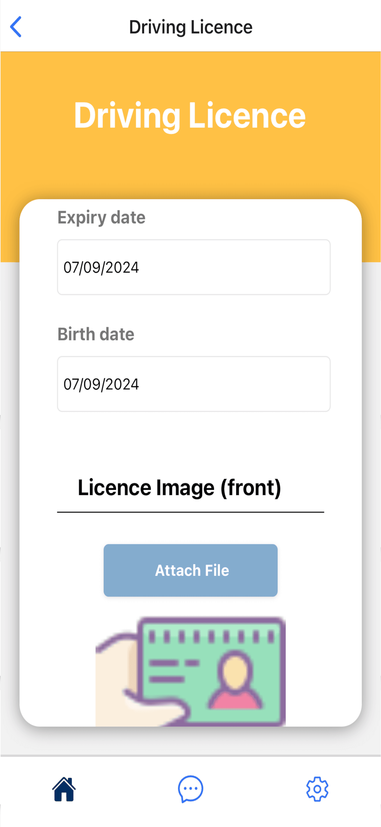 Driving Licence Screenshot